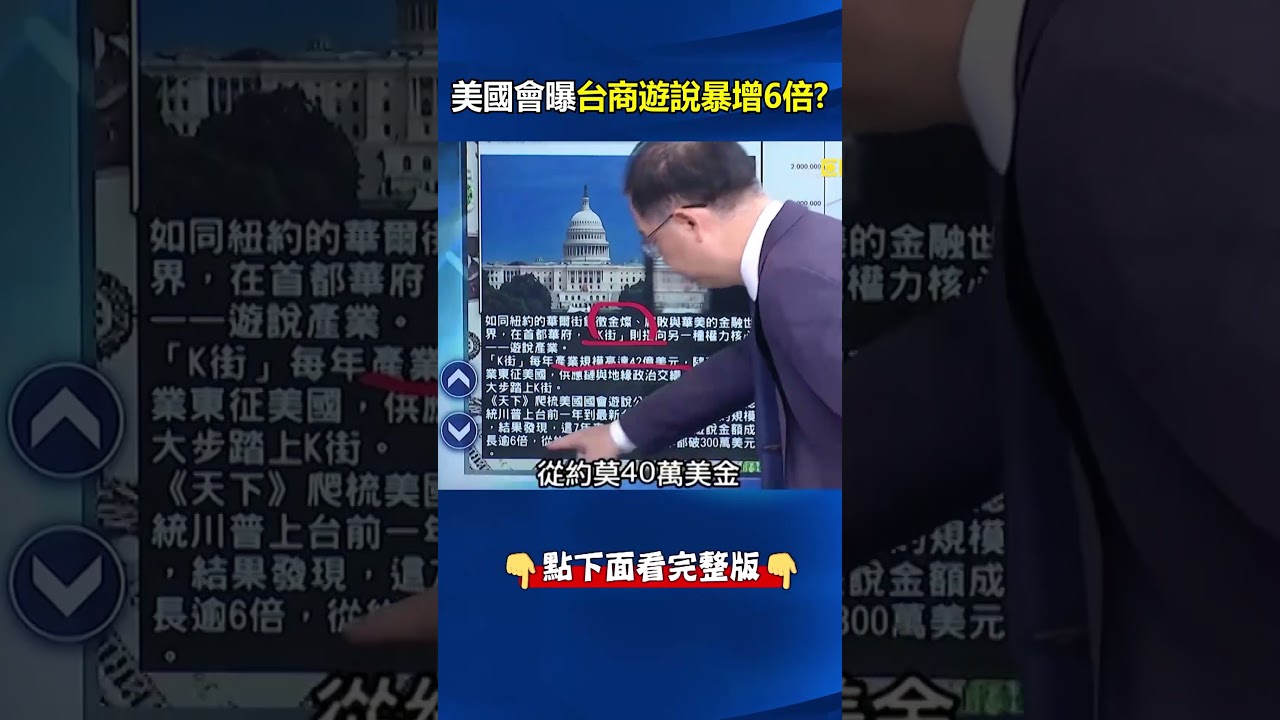 台積電布局「K街」打頭陣東征美國政界？ 美國會曝台商遊說暴增6倍！？ @ebcCTime #shorts