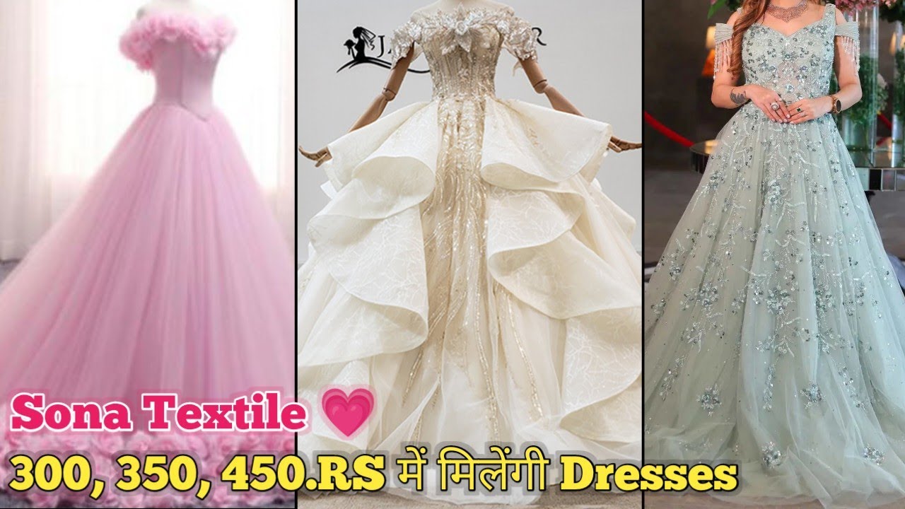 Sona Textile ! 300, 400, 500.RS से मंगवाए Dresses ! New 1 minute saree, Gown, CropTop Designes