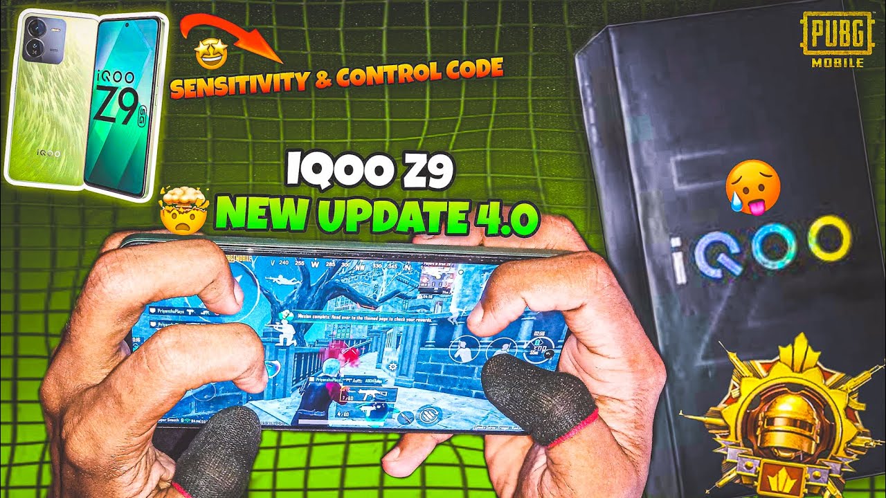 IQOO Z9 5G NEW UPDATE 4.0 | PUBG TEST 🤯 SUPER SMOOTH 60 FPS! SENSITIVITY AND CONTROL CODE 😱🔥