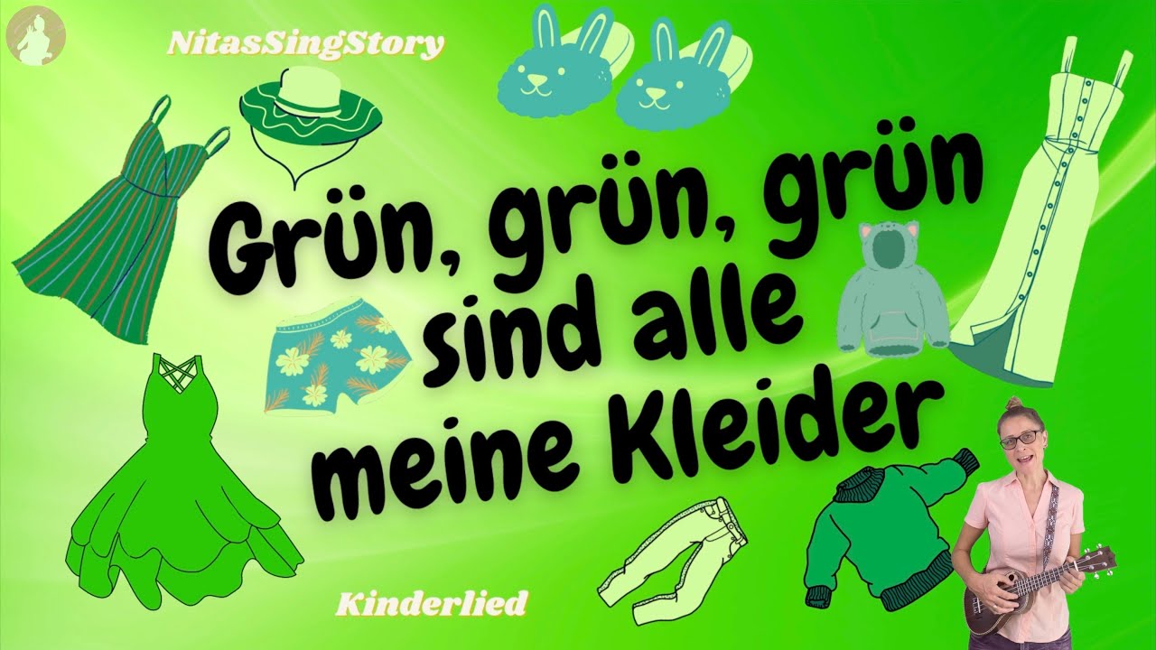 Kinderlied mit Ukulele: Grün, grün, grün sind alle meine Kleider