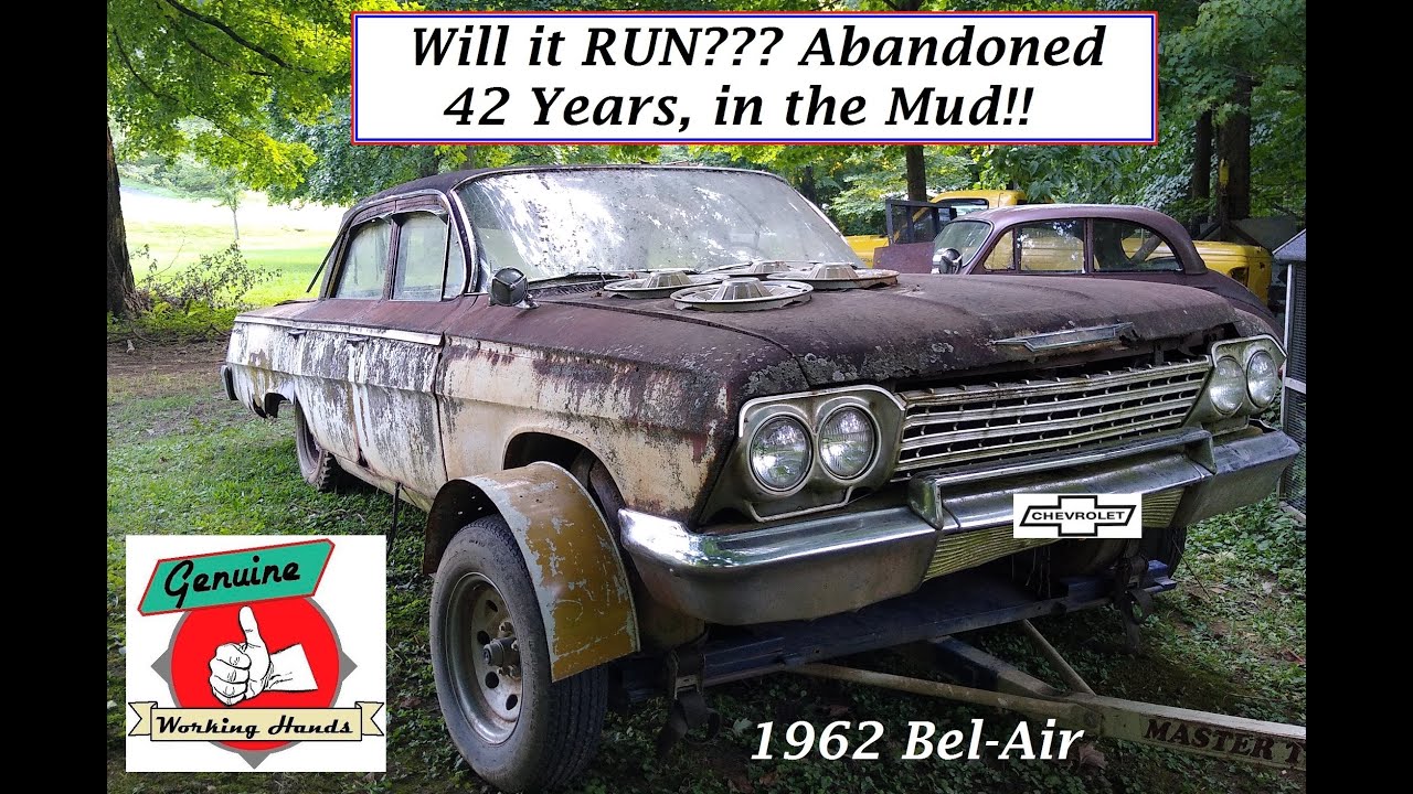 Will it RUN? 1962 Chevy Bel-Air revival, abandoned in the mud for 40 years. Can it live again?