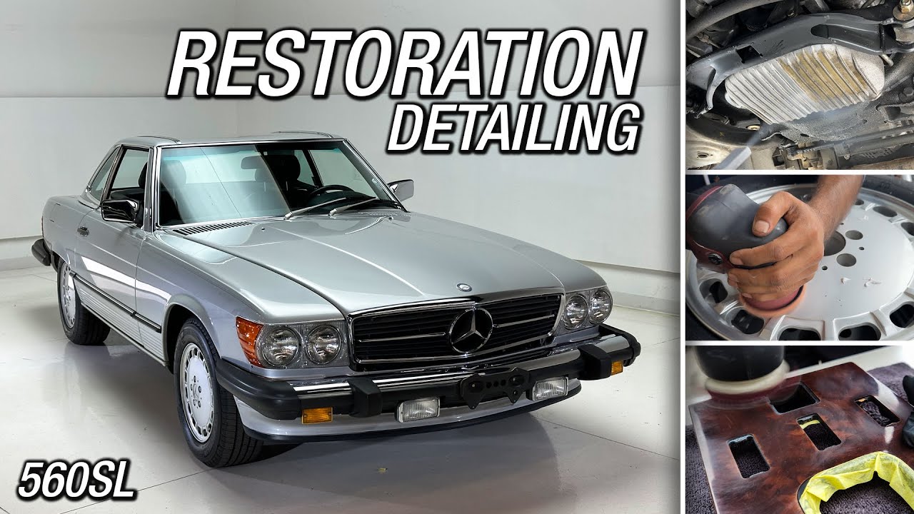 DEEP Mercedes 560SL Hardtop RESTORATION Detailing & Dry Ice Cleaning