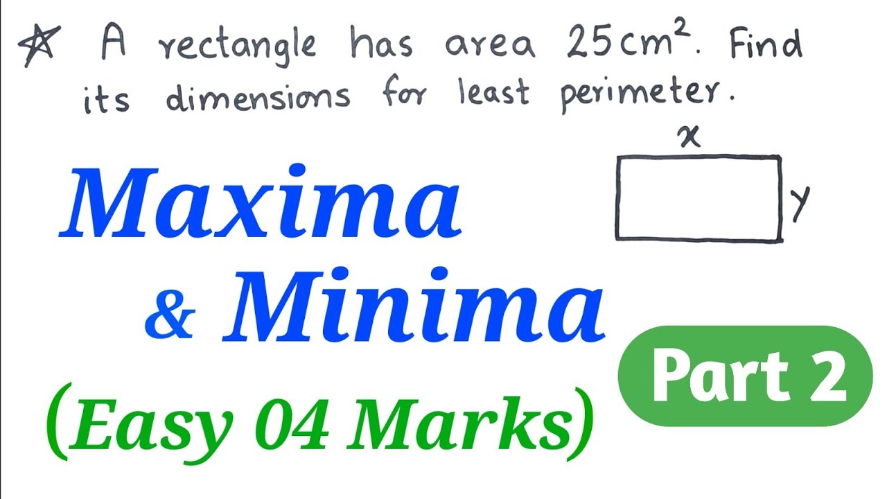 Maxima & Minima | Part 2 | Applications of Derivatives | 04 Marks | 12th HSC | Sci & Comm | Maths