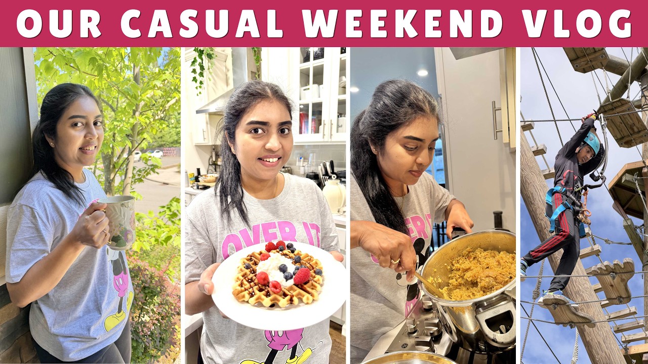 🌞 அமெரிக்காவில் எங்கள் Summer Day! 🧇 Waffle, 🍗 Chicken Biryani & Family Adventure  | USA Tamil VLOG