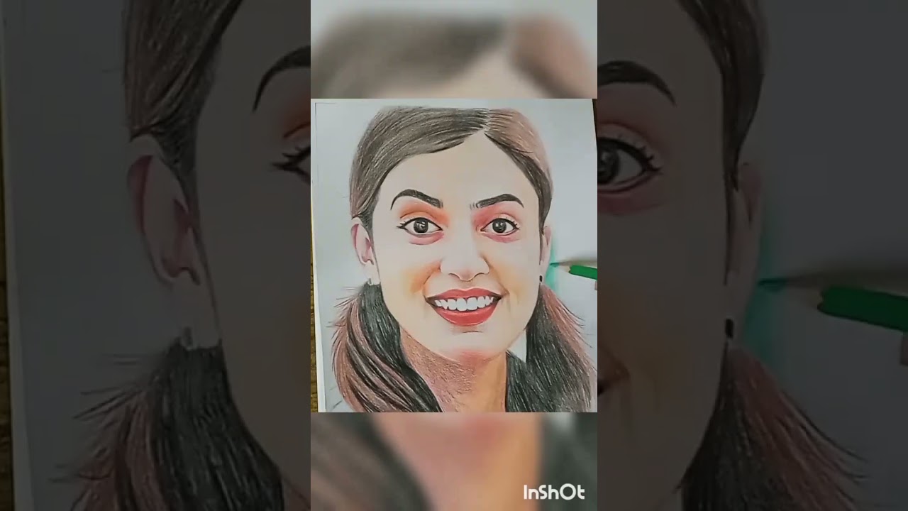 #pencildrawing #portrait #beautiful #actress #nazriya #reels #shorts #short #video #malayalam #art