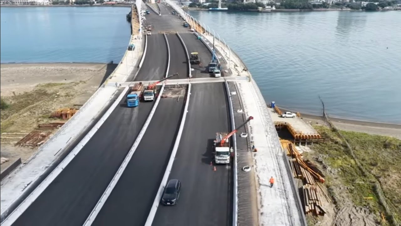 2026.02.12 淡江大橋工程 八里端 各區最新進度概況 空拍直播
