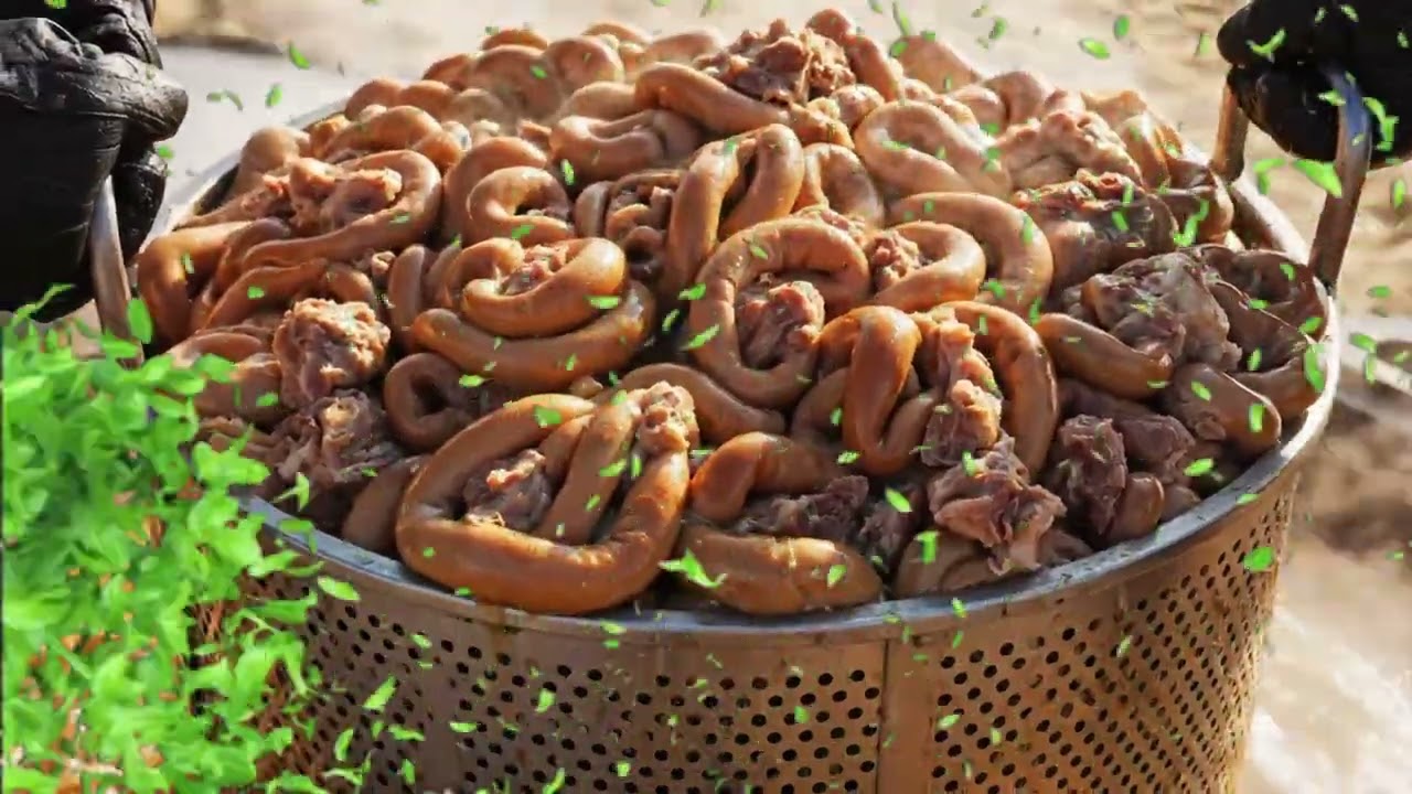 From Raw to Crispy Perfection – The Ultimate Pork Intestine Transformation!