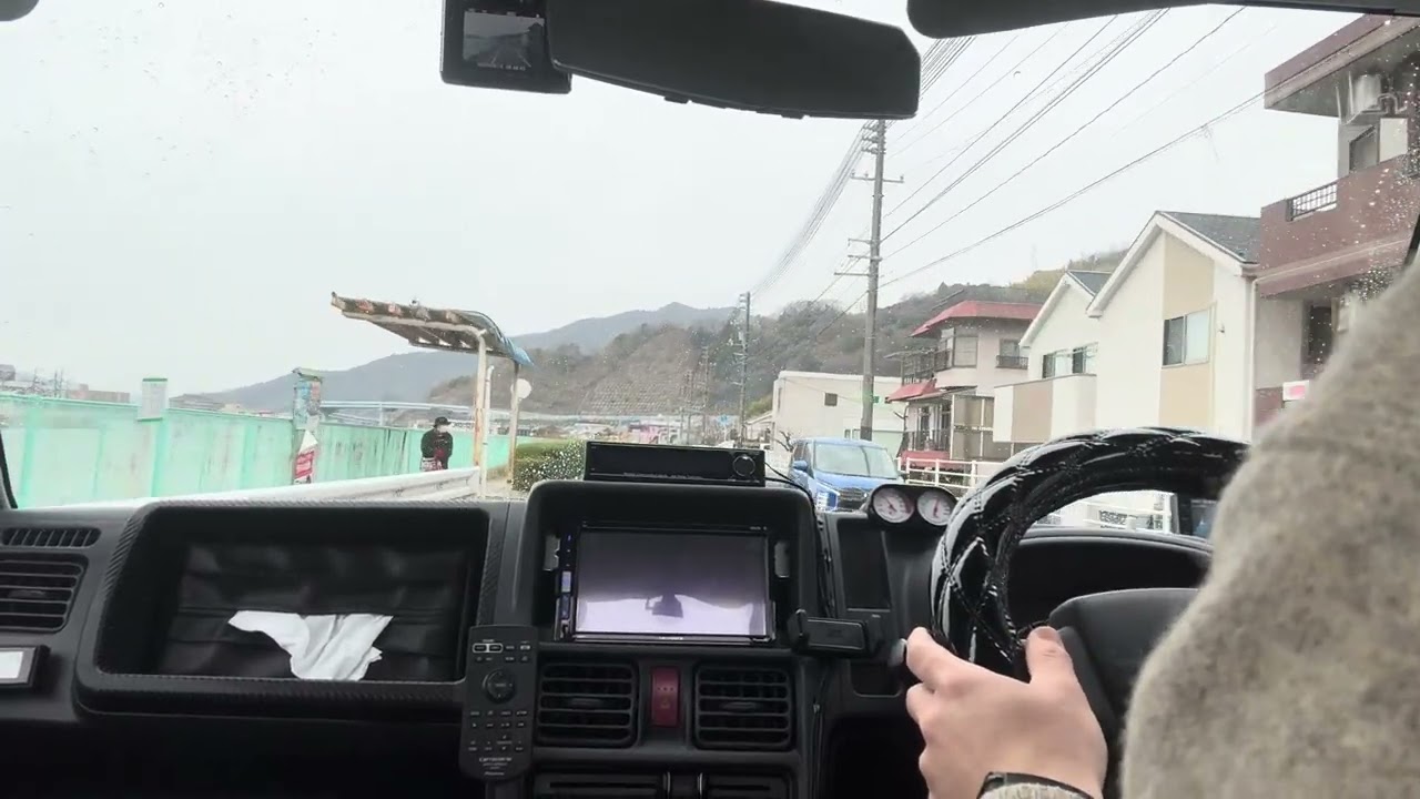 マツダ　スクラムトラックの車載動画（カー用品店まで）