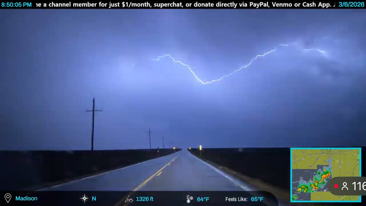 🔴 LIVE - Chasing an Enhanced TORNADO Threat in KS/MO - LIVE STORM CHASER