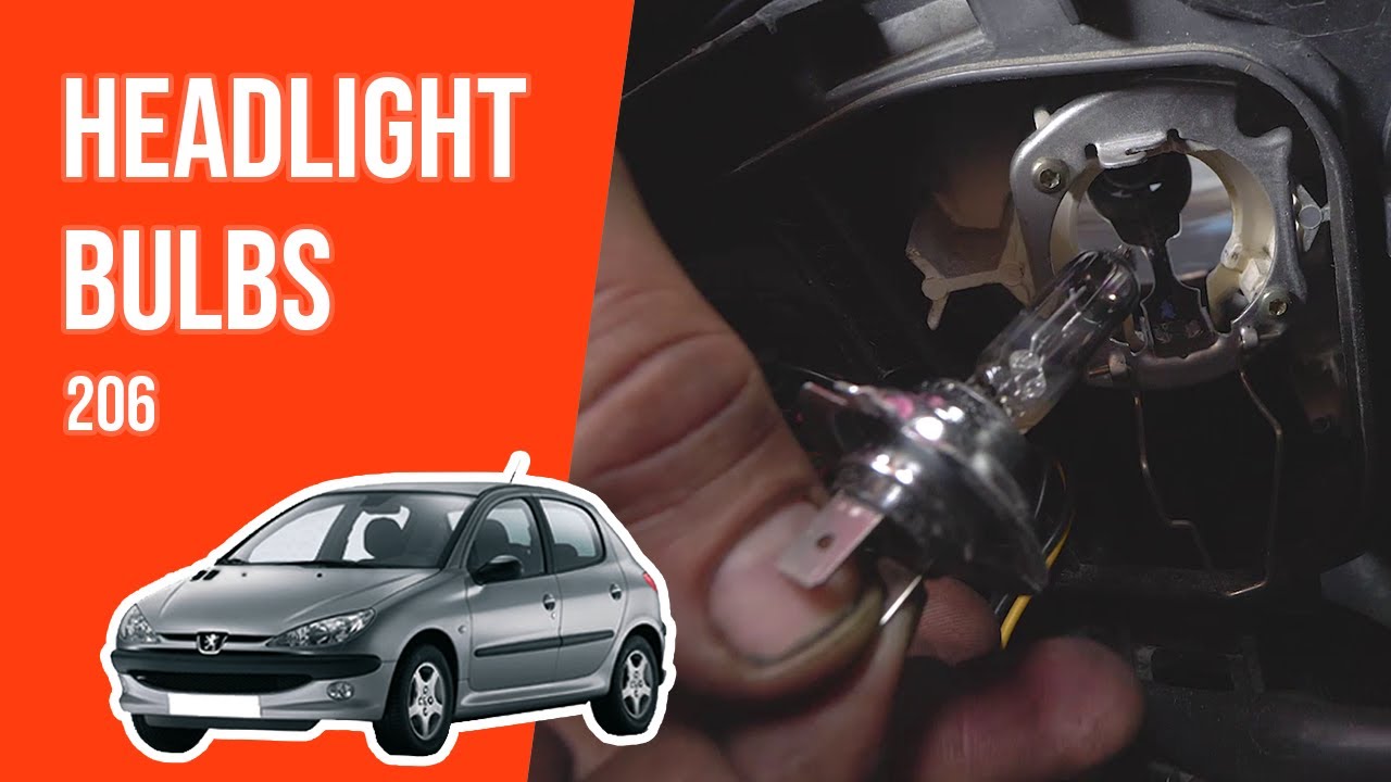 How to replace the headlight bulbs PEUGEOT 206 💡