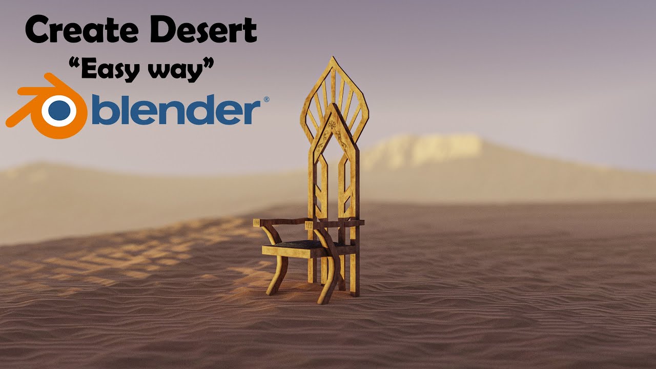 ..إزاى تعمل صحراء فى بلندر (Easy way to create Desert in Blender)