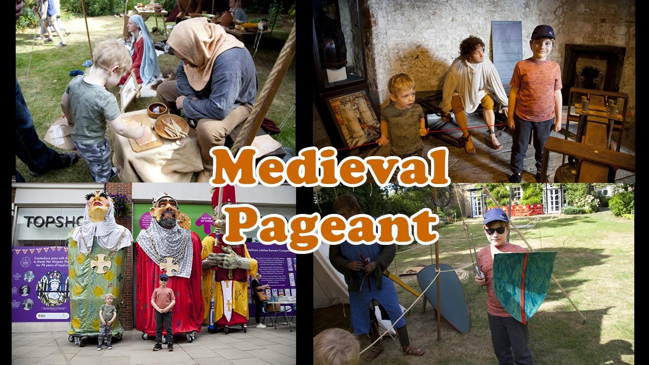 MEDIEVAL PAGEANT |  Home educating family UK - Visit to the yearly event in Canterbury Kent.