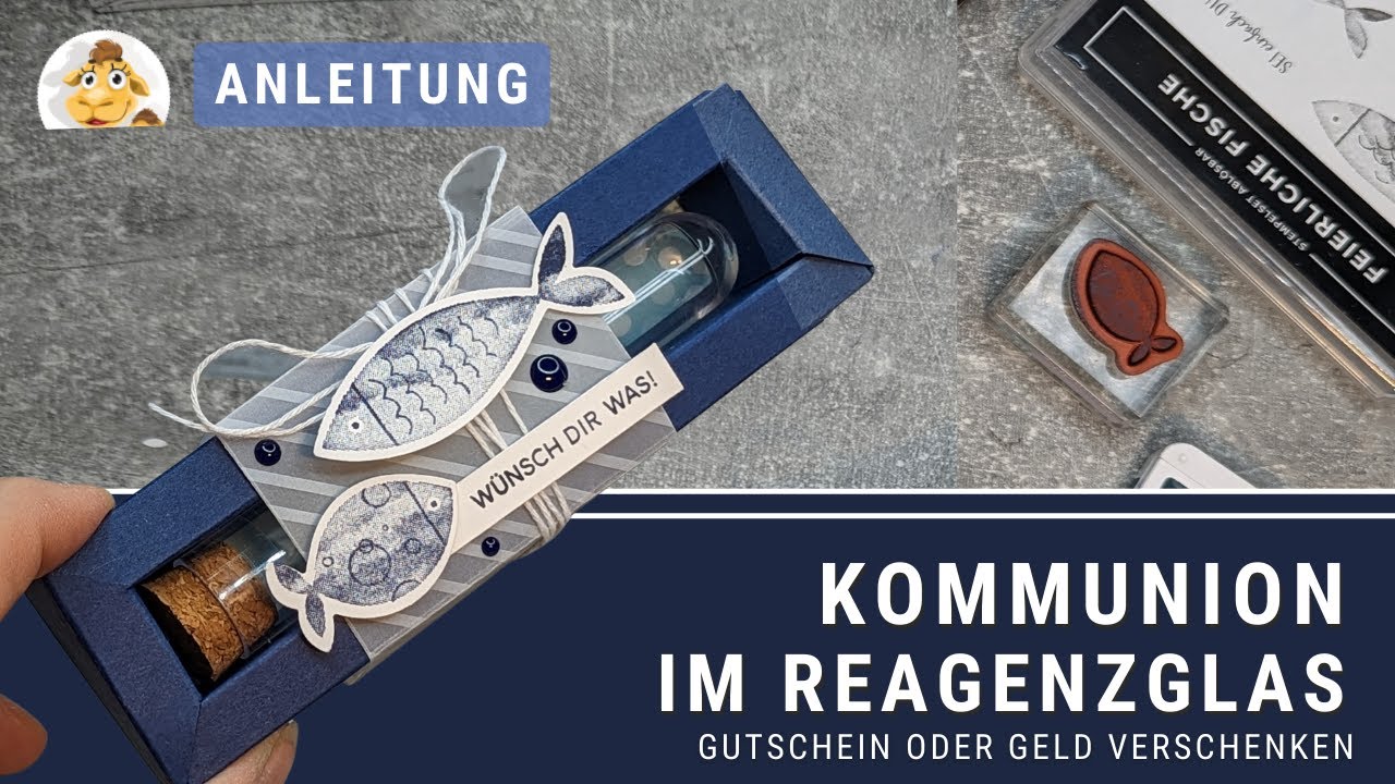 Stampin´ Up! Livebasteln | Reagenzglas Verpackung zur Kommunion - Geldgeschenke DIY