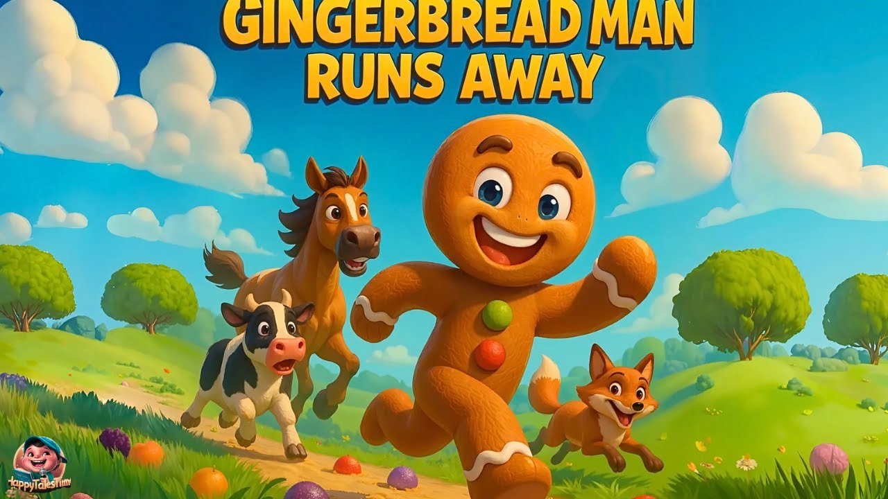 The Gingerbread Man | Fairy Tale Song for Kids | Storytime Animation&rdquo;