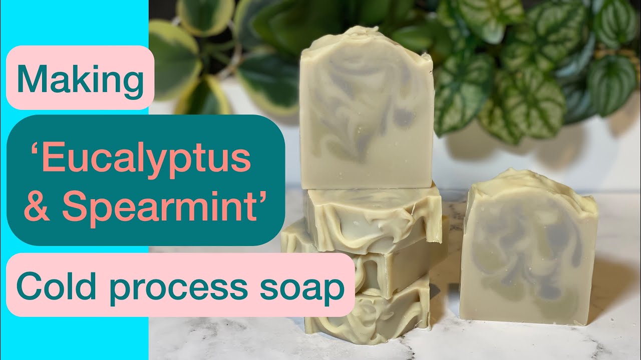 Making ‘Eucalyptus & Spearmint’ (a.k.a Breathe Easy) cold process soap using Spirulina
