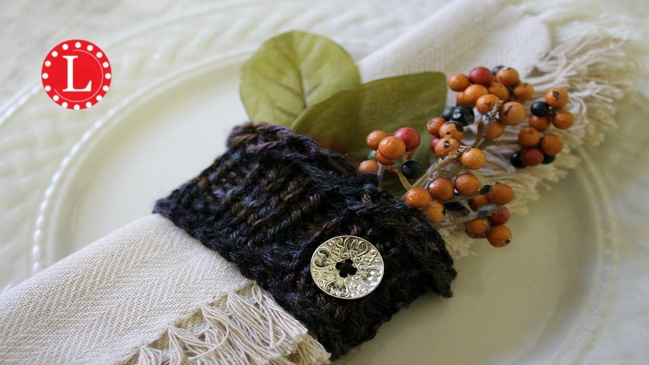 LOOM KNITTING Napkin Holder Pattern (Any Loom )  EASY | Rib Stitch