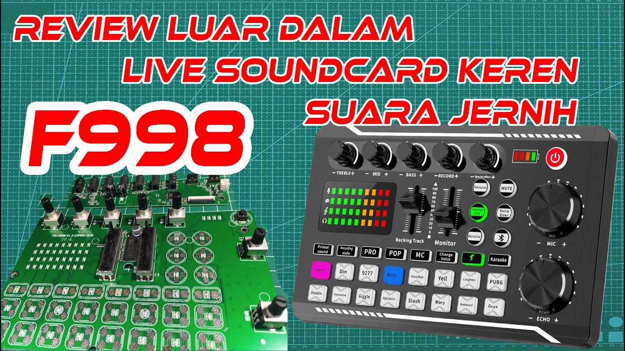 LIVE SOUNDCARD F998 REVIEW LUAR DALAM TAMPILAN KEREN SUARA JERNIH