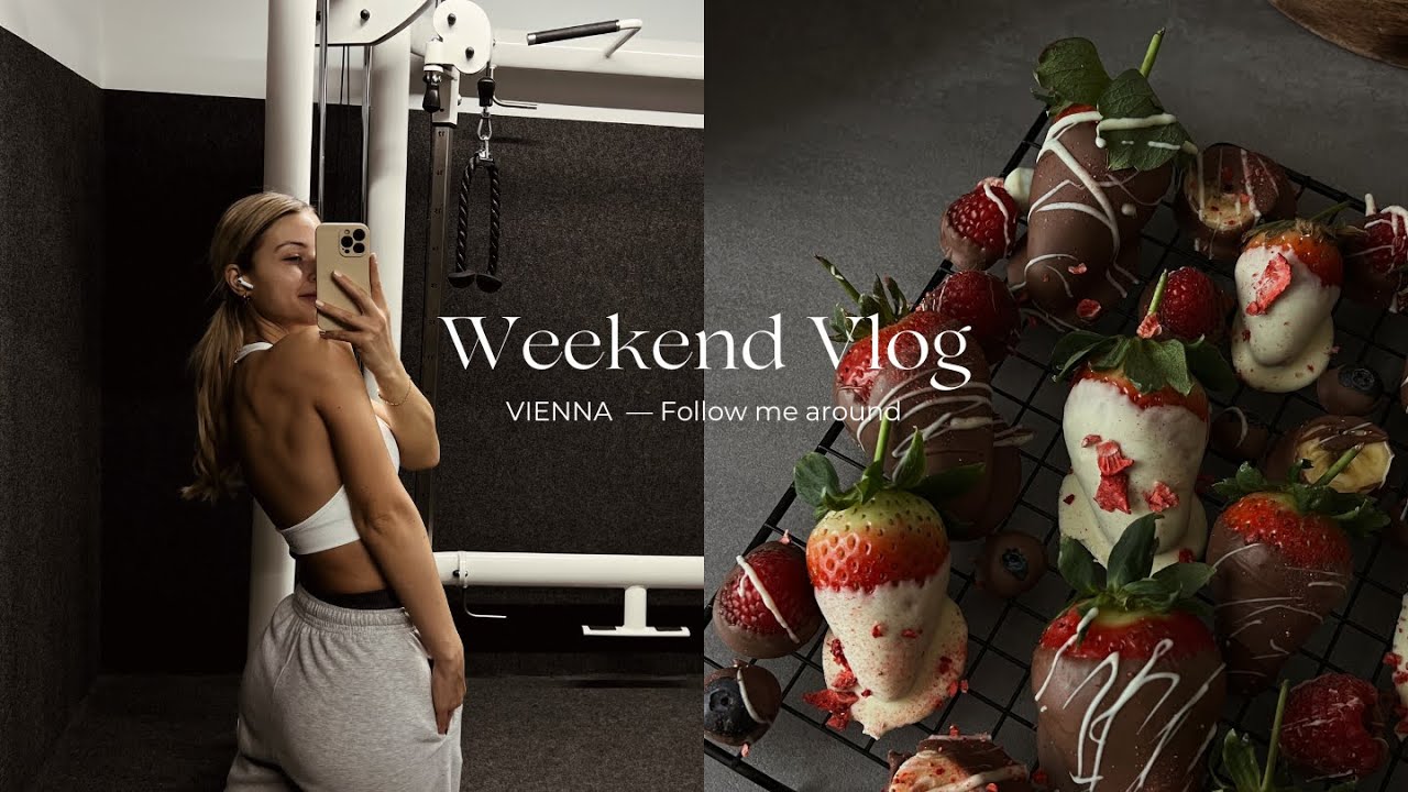 Follow me around | Weekend Vlog | Alltag, Wien, homemade Schoko-Früchte, Gym, zurück im Lauftraining