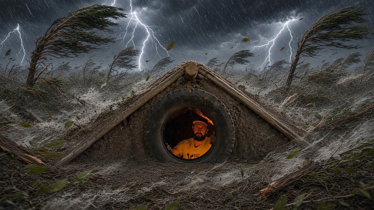 Building a Cozy Underground Shelter to Survive a Sandstorm | Bushcraft & Survival