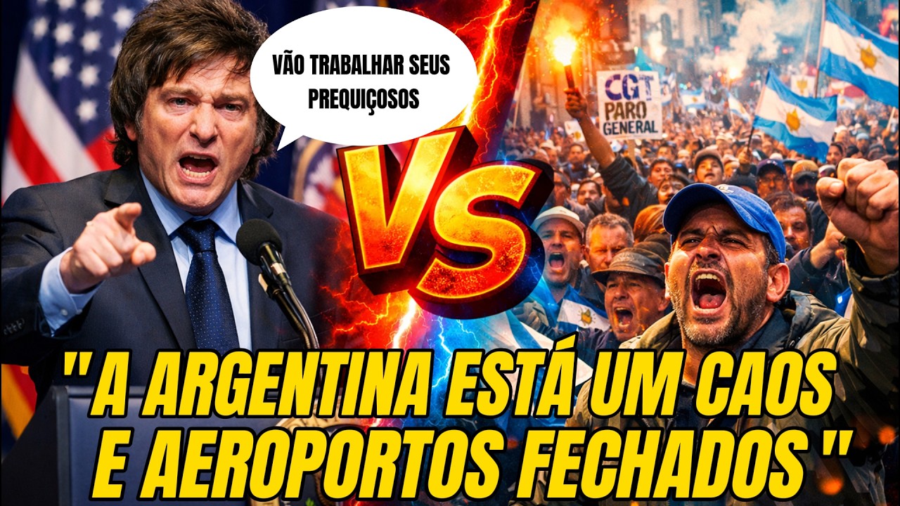 ARGENTINA PAROU: O Plano de MILEI que Enfureceu os Sindicatos! MILEI FOGE PARA USA