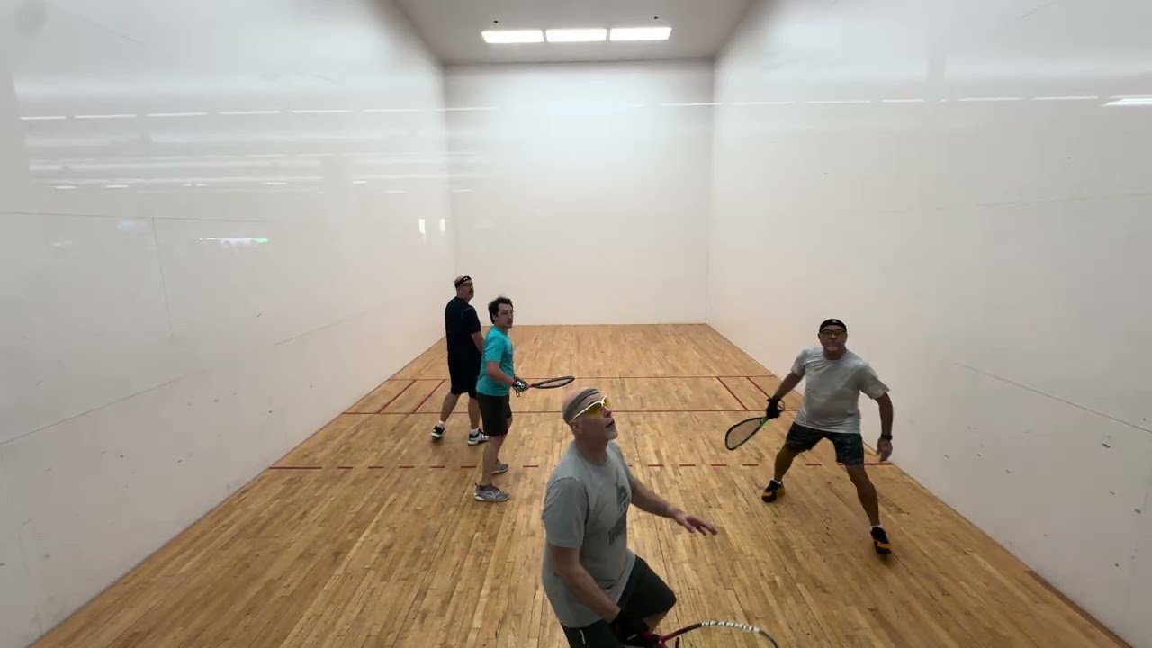 02.11.2026 short version 2/6 Amir/Brandon vs. Robert/Miguel doubles racquetball at LAF Austin TX. 