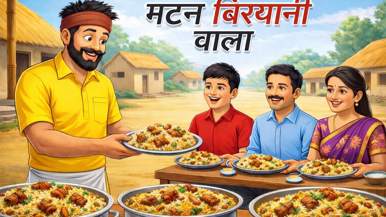 मटन बिरयानी | MUTTON BIRYANI | HINDI KAHANI | STREET FOOD KAHANIYAN |