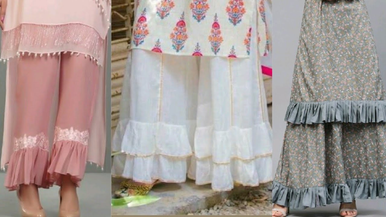 Frill Plazo Design Ideas/ Plazo design with Frill / Ruffle Plazo Pant Design @Preety collection