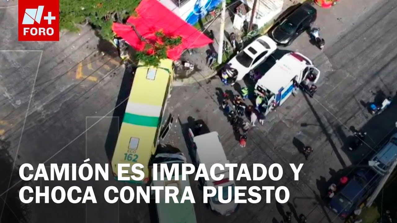 Chocan dos camiones de transporte público en la GAM, CDMX - Expreso de la Mañana