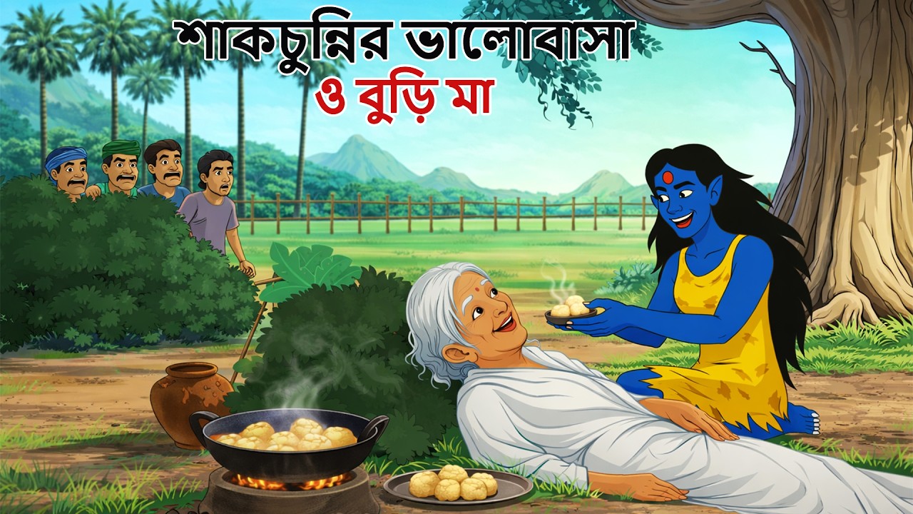 শাকচুন্নির ভালোবাসা ও বুড়ি মা | Shakchunni Golpo | Bangla Village Story | Bangla Cartoon Golpo