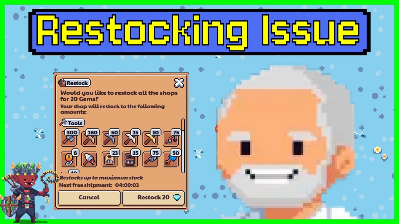 The Restocking issue in Sunflower Land