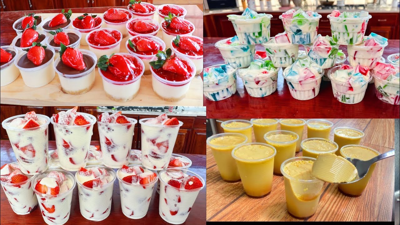 Los 4 postres en vasitos más vendidos¡ POSTRES EN VASITOS PARA VENTA