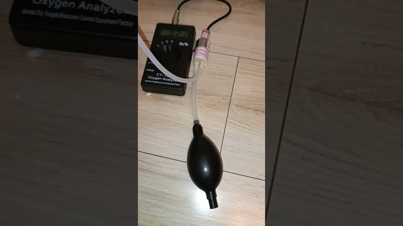 Analizator/tester zawartości % tlenu O2, koncentrator tlenu 5 L, sita molekularne - zeolit.