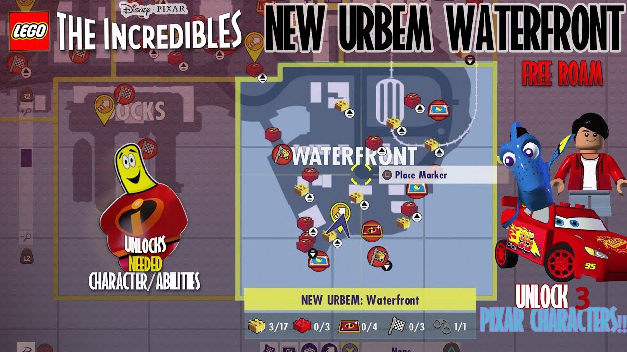 Lego The Incredibles: New Urbem Waterfront FREE ROAM - HTG