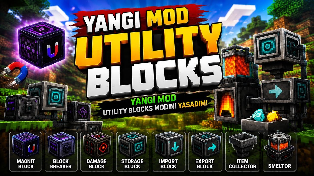 Yangi Mod Utility Blocks Modini Yasadim