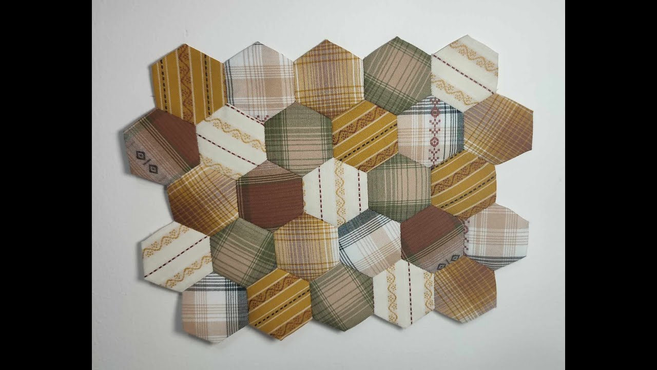 Como hacer Hexagonos sin papel #patchwork #hexis #paperpiecing
