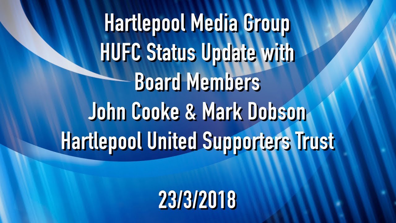 23/3/2018 Up date from HUST on the purchase of HUFC