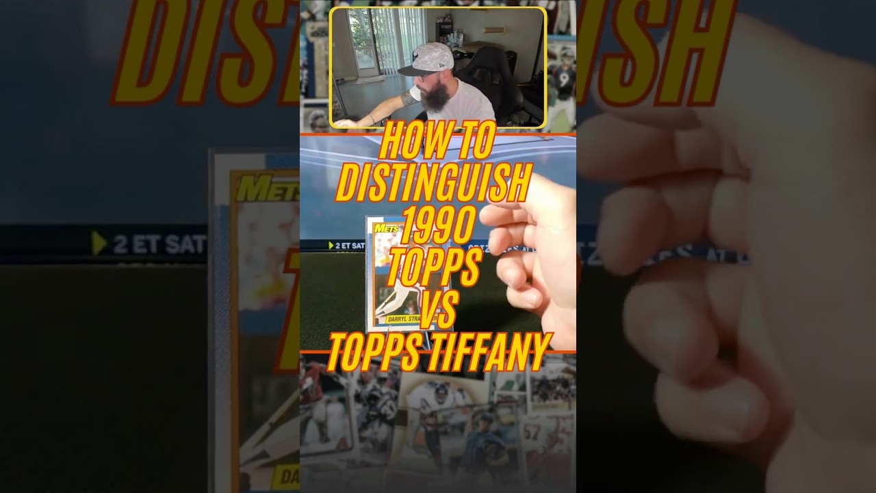 Want to Know if Your 1990 Topps Baseball Card is a Tiffany? Watch this now for a quick tip.