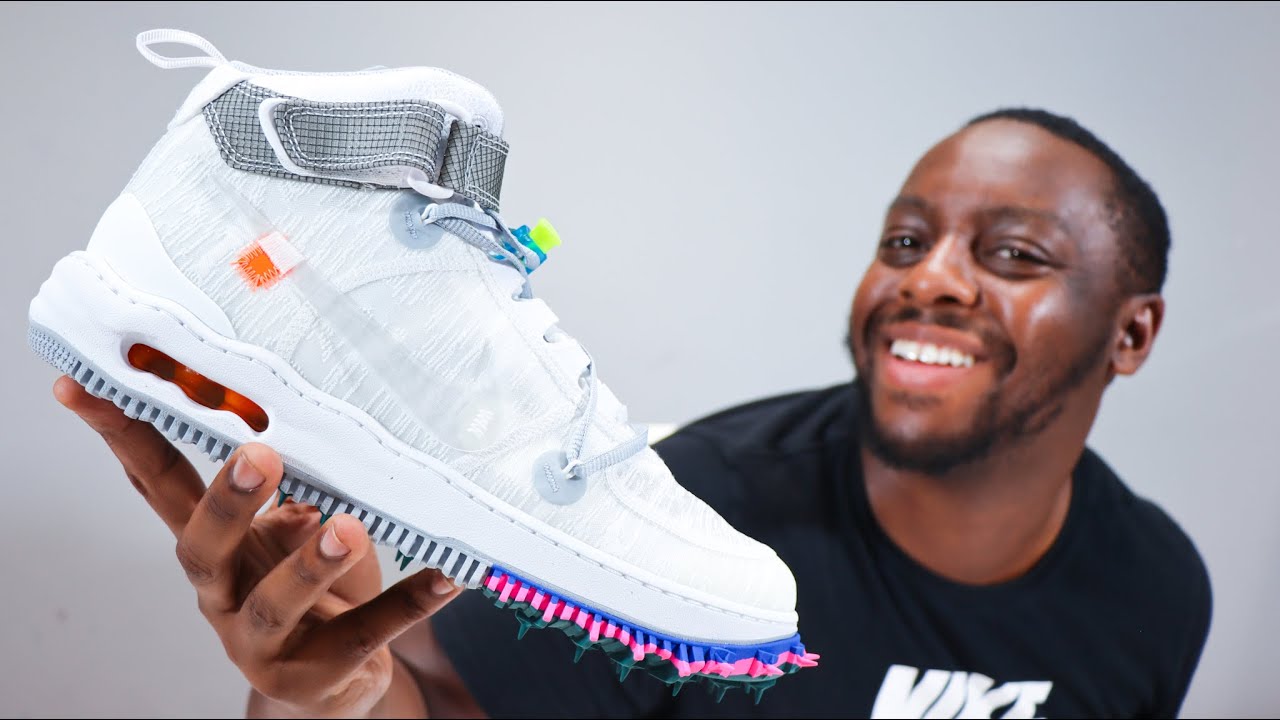 Nike Air Force 1 Off-White Mid White On Foot Sneaker Review QuickSchopes 341 Schopes DO6290 100