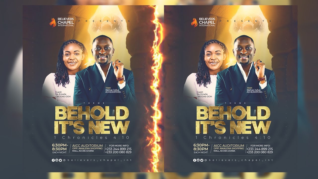 MODERN CHURCH FLYER DESIGN IN PHOTOSHOP 2025 - 100% TUTORIALS WTH PHOTOSHOP