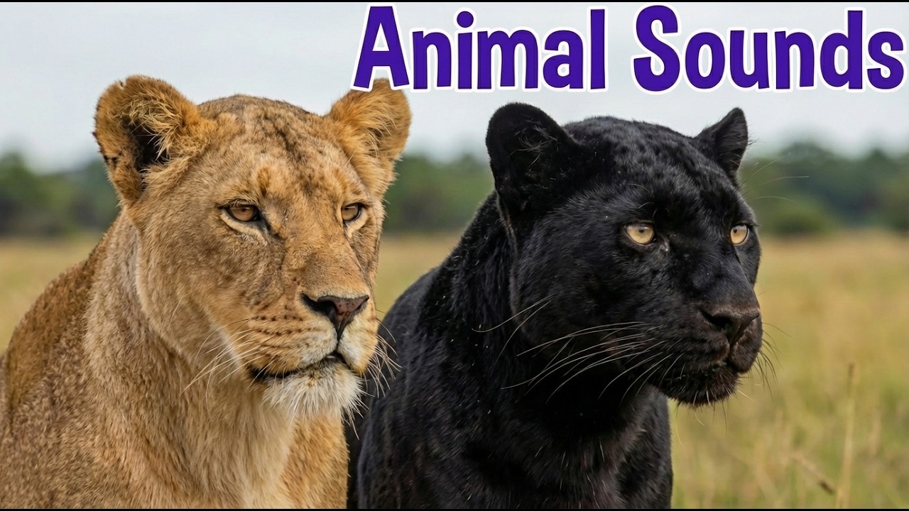 Learn Animal Sounds with Cute Animals | Cow, Cat, Dog, Chicken, Sheep & Horse