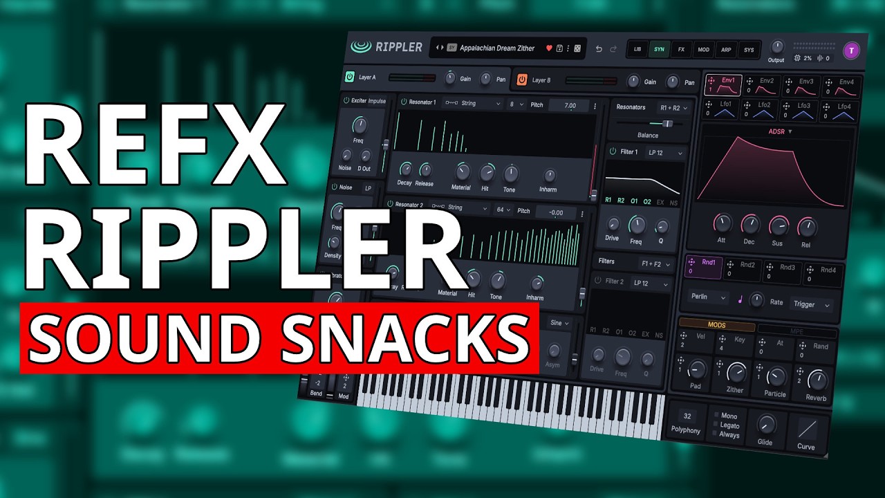 reFX Rippler Sound Snacks: Physical Modeling Synthesizer Plugin | SYNTH ANATOMY