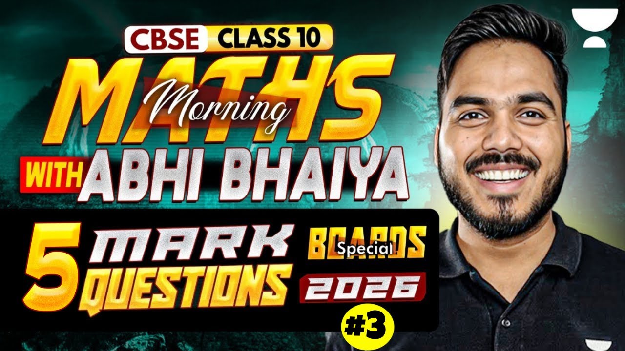 Class 10 Complete Maths 2026 | Most Important 5 Marks Questions | Boards Special | Abhinay Sir