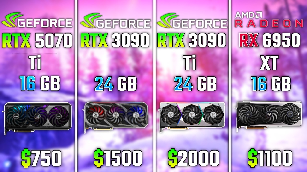 RTX 5070 Ti vs RTX 3090 vs RTX 3090 Ti vs RX 6950 XT | Test in 6 Games