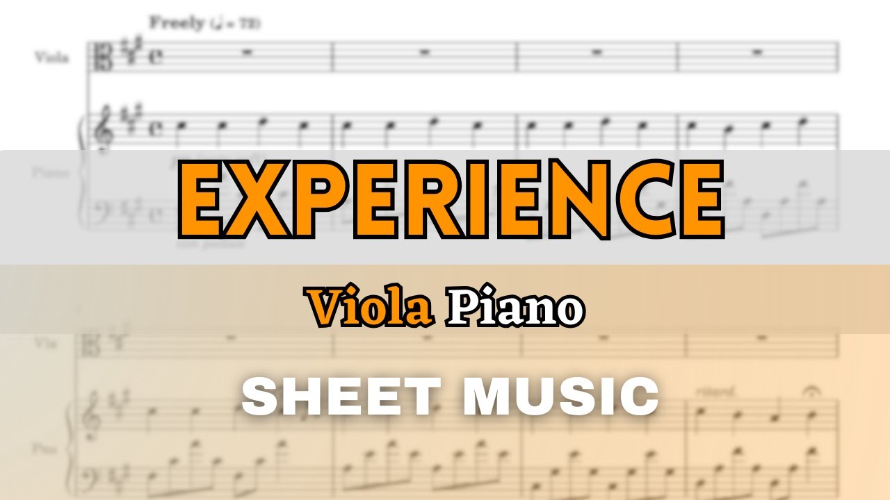 Einaudi - Experience | Viola and Piano (Sheet Music/Full Score)