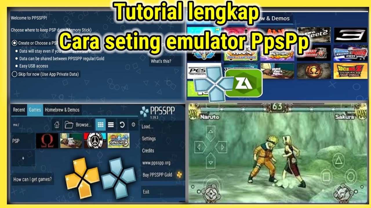 Cara seting emulator ppspp android 