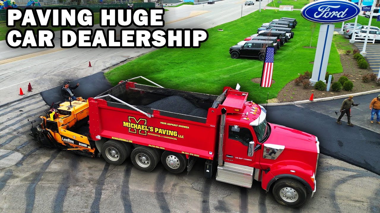 Paving a Huge Car Dealership | Part 3