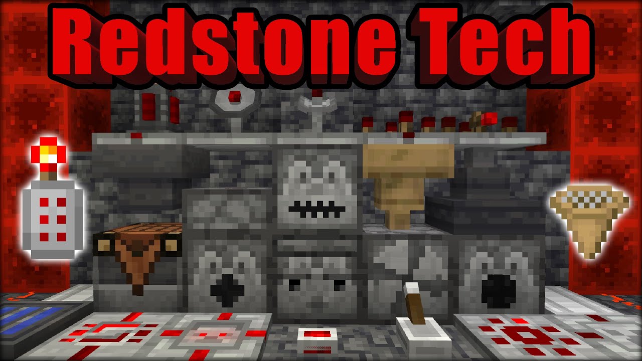 Redstone Tech Addon Minecraft PE (MCPE) Bedrock Edition Mod