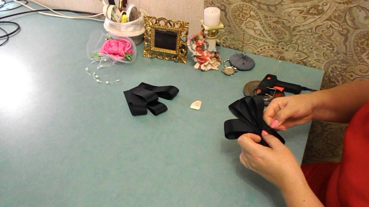 🎀БРОШЬ-ГАЛСТУК ИЗ РЕПСОВОЙ ЛЕНТЫ СВОИМИ РУКАМИ🎀.мастер класс🎀