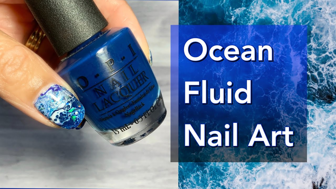 Ocean Fluid Nail Art || With Regular Polish