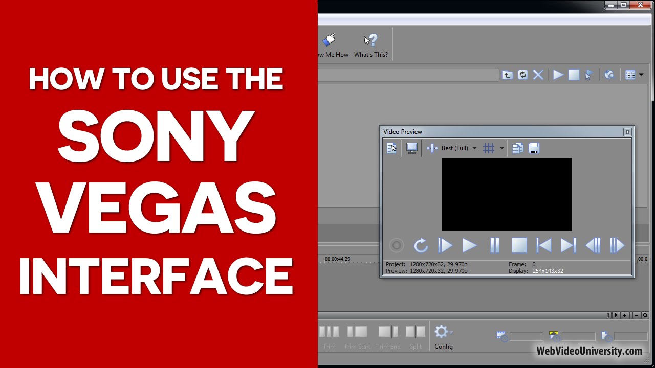 How To Use The Sony Vegas Interface